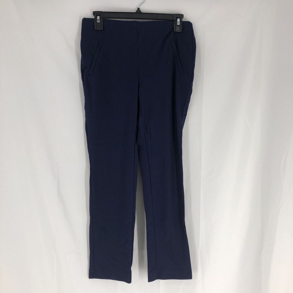 Chicos Fabulously Slimming Ponte Pull On Ankle Pants Women 00 Blue Regular Fit